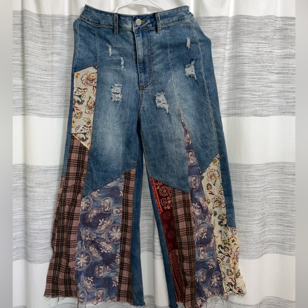 Jaded gypsy dream denim Boho Patchwork Jeans